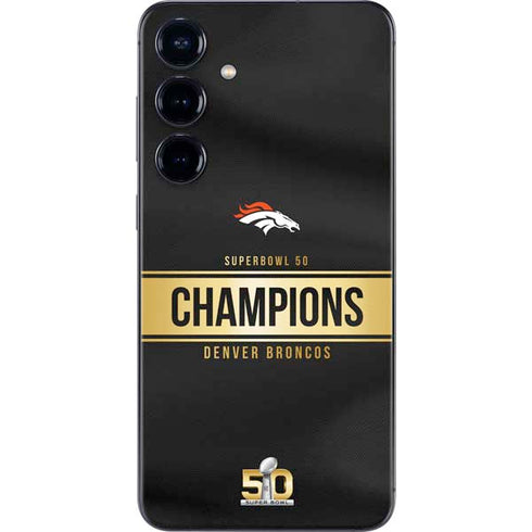 NFL Denver Broncos Super Bowl 50 Champions Black Galaxy S25 Skin